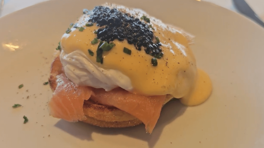 Palo brunch salmon eggs benedict